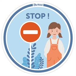 Stickers met schoolmotieven, STOP! geen doorgang - 2 stuks